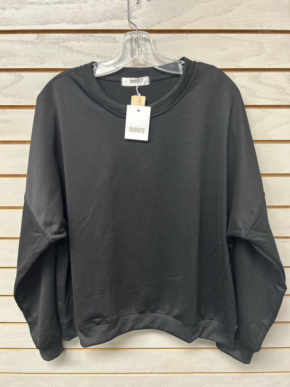 Women's Black Crewneck Sweater